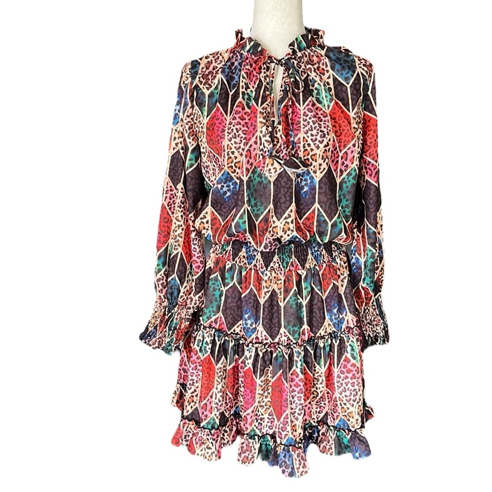 CBR long sleeve boho multicolor dress